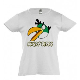 Футболка для девочки Angry Birds зеленая птица