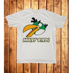 Мужская футболка Angry Birds зеленая птица