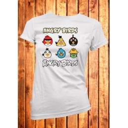 Женская футболка Персонажи Angry Birds 
