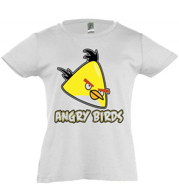 Футболка для девочки Angry Birds желтый