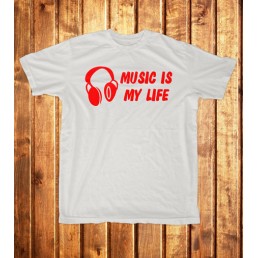 Футболка мужская Music is my life Футболка мужская Music is my life