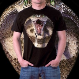Мужская 3d футболка Кобра