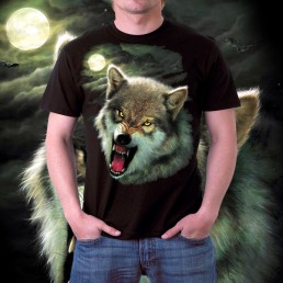 Мужская 3д футболка Волк