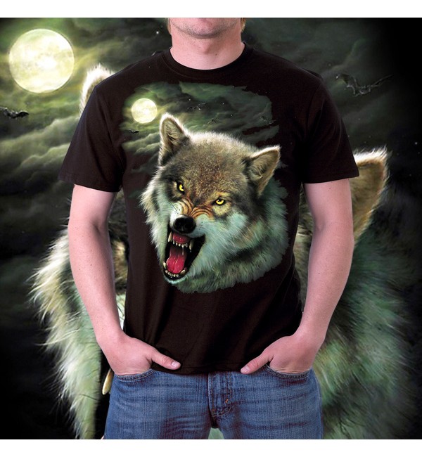 Мужская 3д футболка Волк