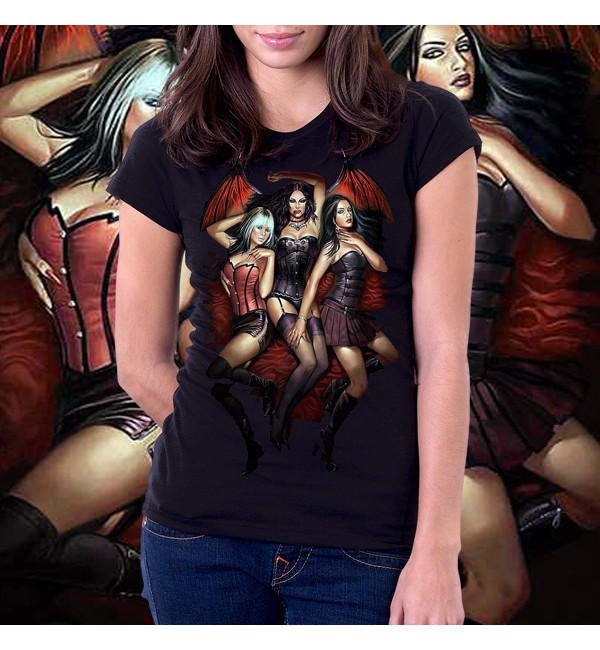 3Д женская футболка Вампирши