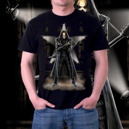 Мужская футболка 3d Скелет музыкант
