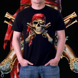 Мужская футболка 3d Skull and Muskets