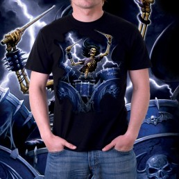 Мужская футболка 3д Death Drummer