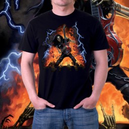 Мужская футболка 3d Скелет рокер