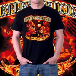 Мужская 3d футболка Harley davidson 2