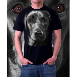 3D футболка Черный лабрадор