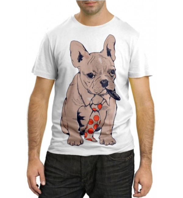Модная футболка Собака курит