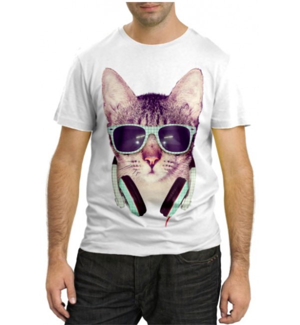 Модная футболка Модный кот