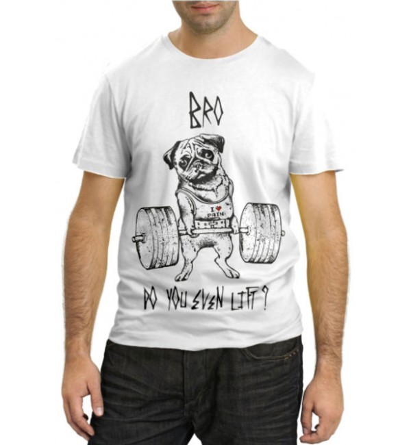 Модная футболка Bro, do you even lift?