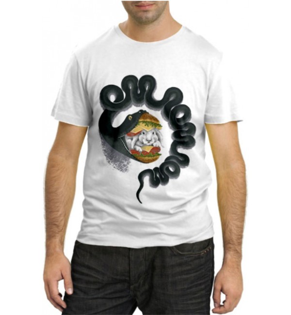 Модная футболка Змея ест кролика