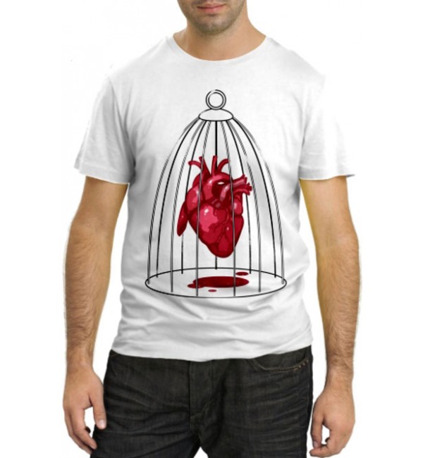Модная футболка Сердце в клетке