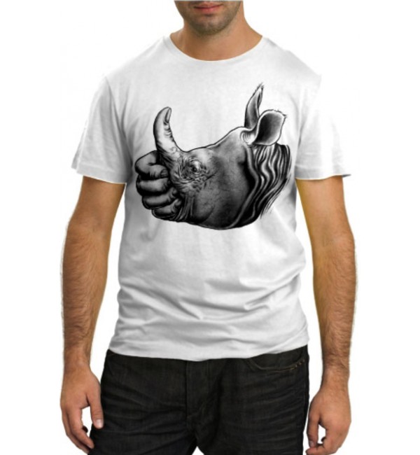 Модная футболка Носорог