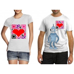 Футболки для двоих Влюблённый Бендер
