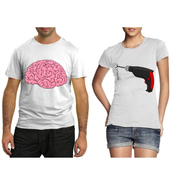 Парные футболки Дрель и мозг