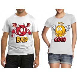 Парные футболки Bad, Good