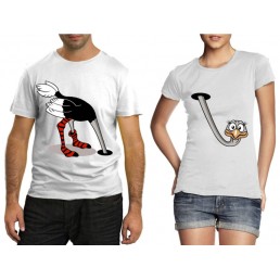 Парные футболки Страус