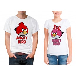 Парные футболки для двоих Angry Bird