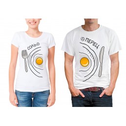 Парные футболки для двоих Соль и перец