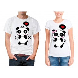 Парные футболки для двоих Пандочки