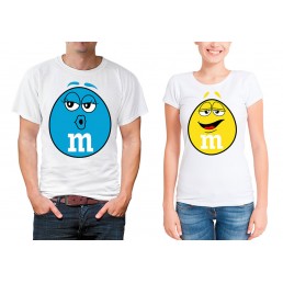 Парные футболки для двоих M&M's