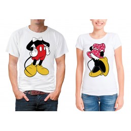 Парные футболки для двоих Микки и минни Парные футболки для двоих Микки и минни