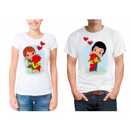 Парные футболки для двоих Love is ...