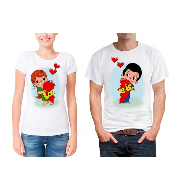 Парные футболки для двоих Love is ...
