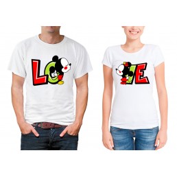 Парные футболки для двоих Love мышки
