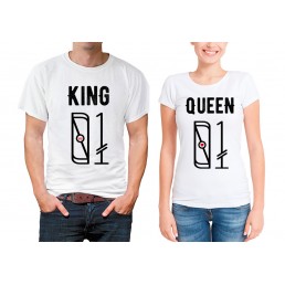 Парные футболки Король и королева номера