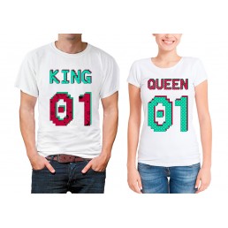 Парные футболки Король и королева номера 2