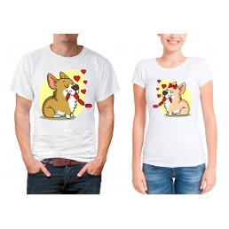 Парные футболки Влюбленные собачки