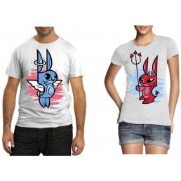 Парные футболки Влюбленные кролики