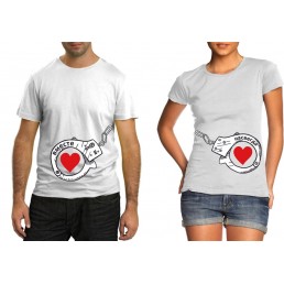 Парные футболки Вместе навсегда, наручники