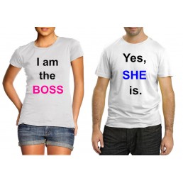 Футболка для двоих I am the boss