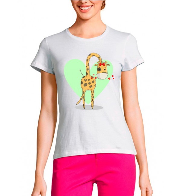 Женская футболка Мама жираф