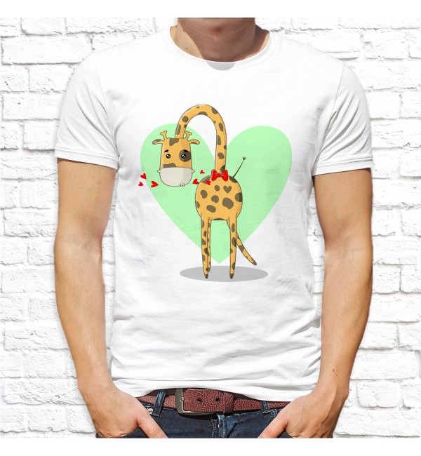 Мужская футболка Папа жираф