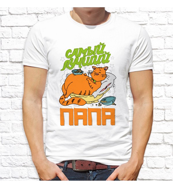 Мужская футболка Папа кот