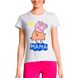 Женская футболка Мама свинка Женская футболка Мама свинка