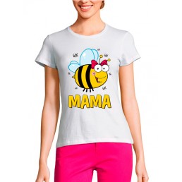 Женская футболка Мама пчелка Женская футболка Мама пчелка