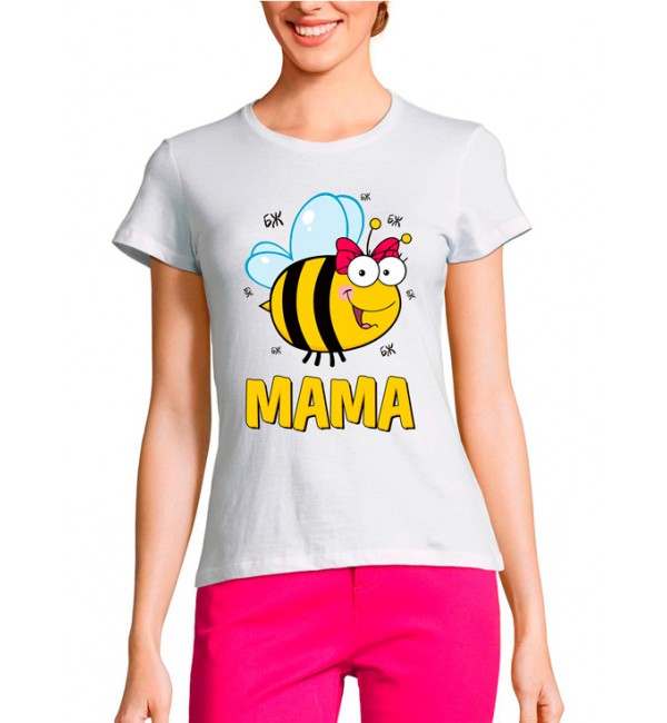 Женская футболка Мама пчелка