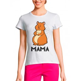 Женская футболка Мама хомяк Женская футболка Мама хомяк