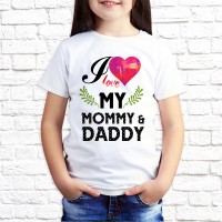 Детская футболка Я люблю папу и маму
