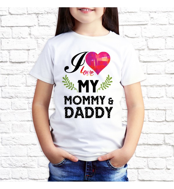 Детская футболка Я люблю папу и маму