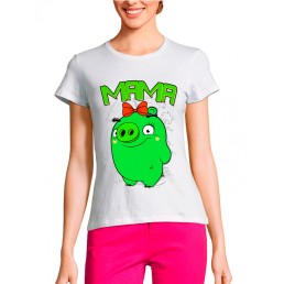 Женская футболка Мама Bad Piggies Женская футболка Мама Bad Piggies
