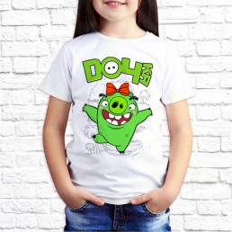 Детская футболка Дочь Bad Piggies Детская футболка Дочь Bad Piggies